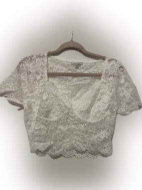 iris White Floral Lace V-Neck Camisole